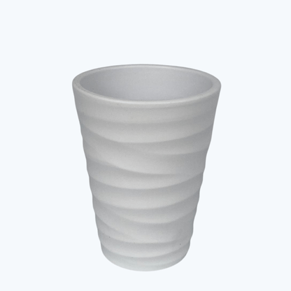 übertopf wave weiß mit wellenstruktur 9 cm Topf